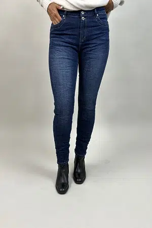 Cilla jeans mörkdenim