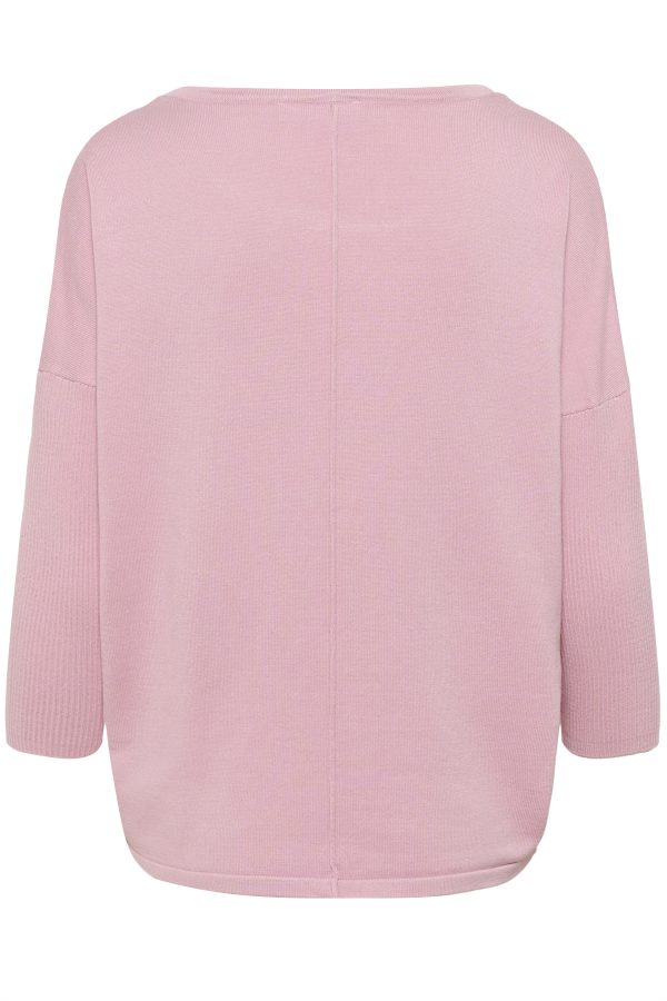 Mila R-neck pullover Rosa - Saint Tropez